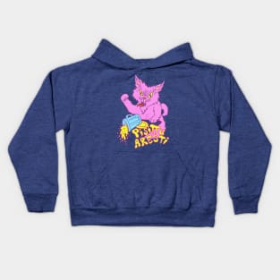 Stray Cat I do what I want! Pisittu Aresti - by Miskel Design Kids Hoodie